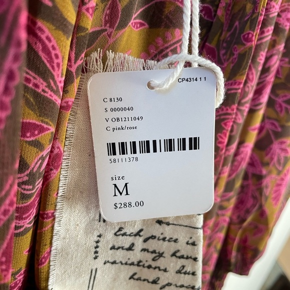 NWT $288 Free People Folklore Maxi Dress Size Medium Bohemian Whimsical Cottage - Picture 11 of 16